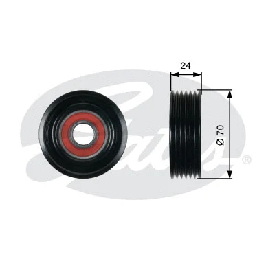 Deflection/Guide Pulley, V-ribbed belt (T36445)