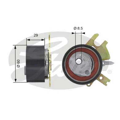 Tensioner Pulley, timing belt (T43089)