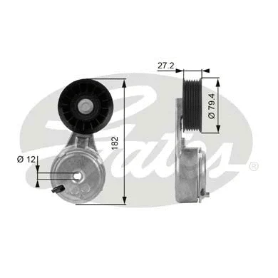 Belt Tensioner, V-ribbed belt (T38104)