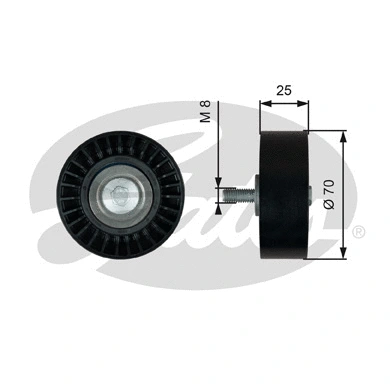 Deflection/Guide Pulley, V-ribbed belt (T36768)