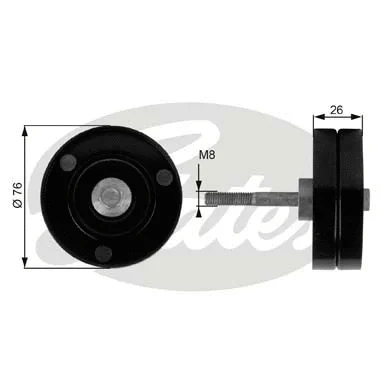 Deflection/Guide Pulley, V-ribbed belt (T36184)
