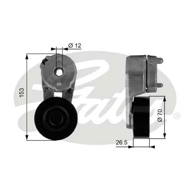 Belt Tensioner, V-ribbed belt (T38163)