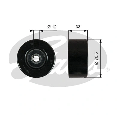 Deflection/Guide Pulley, V-ribbed belt (T36762)