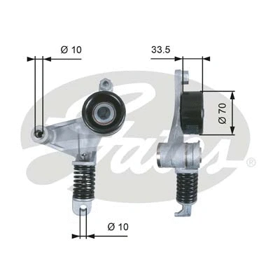 Belt Tensioner, V-ribbed belt (T38453)