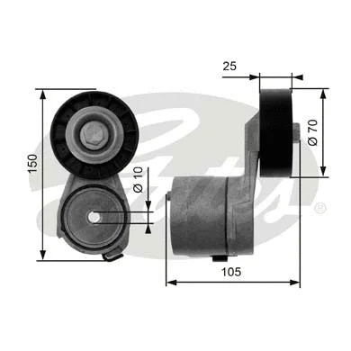 Belt Tensioner, V-ribbed belt (T38369)