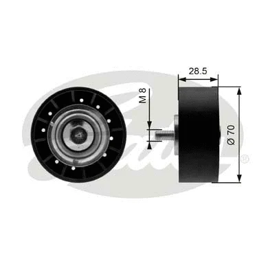 Deflection/Guide Pulley, V-ribbed belt (T36211)