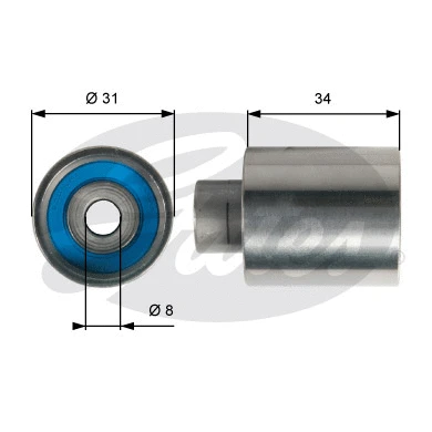 Deflection/Guide Pulley, timing belt (T41239)