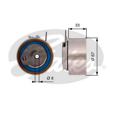 Tensioner Pulley, timing belt (T43001)