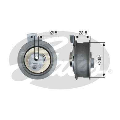 Tensioner Pulley, timing belt (T43242)