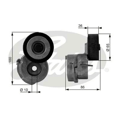 Belt Tensioner, V-ribbed belt (T38440)