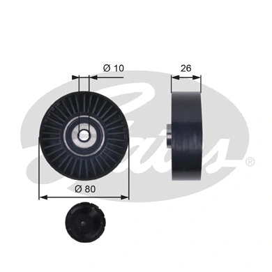 Deflection/Guide Pulley, V-ribbed belt (T36006)
