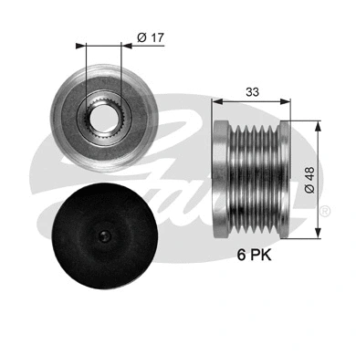 Alternator Freewheel Clutch (OAP7054)