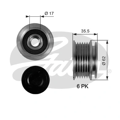 Alternator Freewheel Clutch (OAP7044)