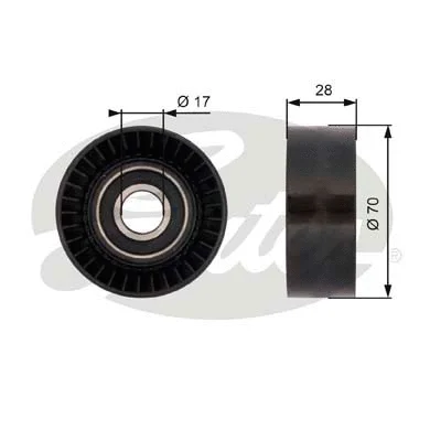 Deflection/Guide Pulley, V-ribbed belt (T36379)
