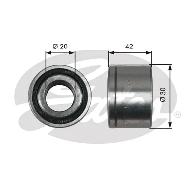 Tensioner Pulley, V-ribbed belt (T38679)