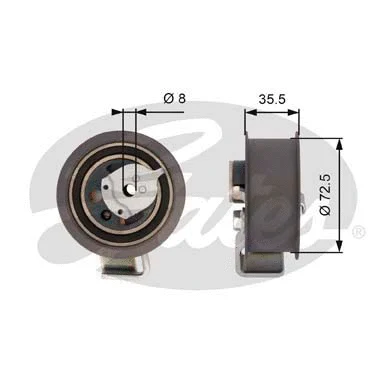 Tensioner Pulley, timing belt (T43020)