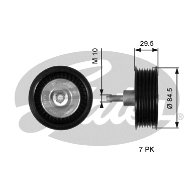Deflection/Guide Pulley, V-ribbed belt (T36536)