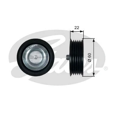 Deflection/Guide Pulley, V-ribbed belt (T36473)