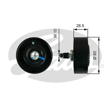 Deflection/Guide Pulley, V-ribbed belt (T36334)