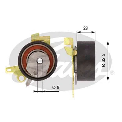 Tensioner Pulley, timing belt (T43022)