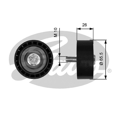 Deflection/Guide Pulley, V-ribbed belt (T36775)