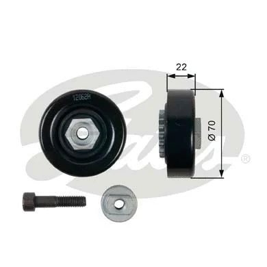 Deflection/Guide Pulley, V-ribbed belt (T36408)