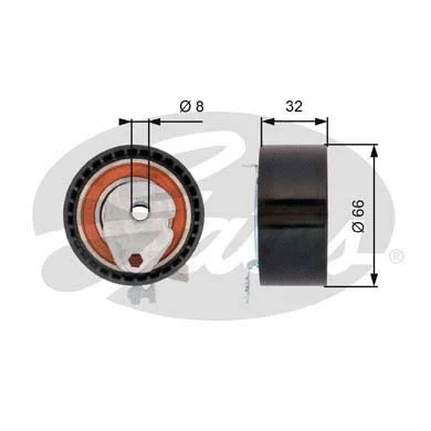 Tensioner Pulley, timing belt (T43168)