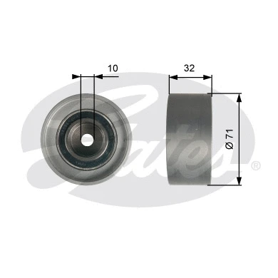 Deflection/Guide Pulley, timing belt (T42094)