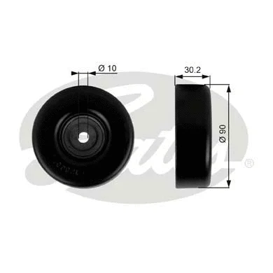 Deflection/Guide Pulley, V-ribbed belt (T38042)
