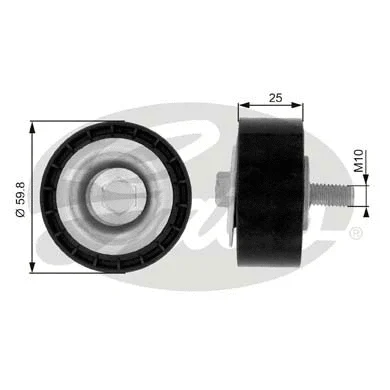 Deflection/Guide Pulley, V-ribbed belt (T36032)