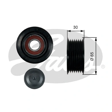 Deflection/Guide Pulley, V-ribbed belt (T36439)