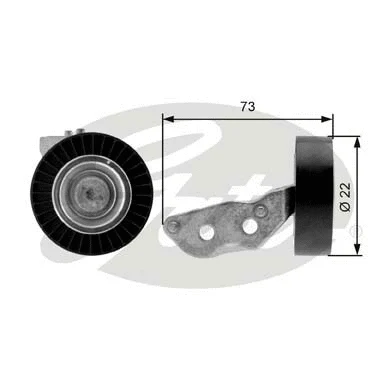 Deflection/Guide Pulley, V-ribbed belt (T36105)