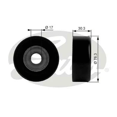 Deflection/Guide Pulley, V-ribbed belt (T38006)