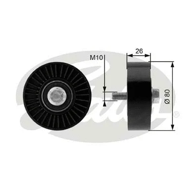Deflection/Guide Pulley, V-ribbed belt (T36369)
