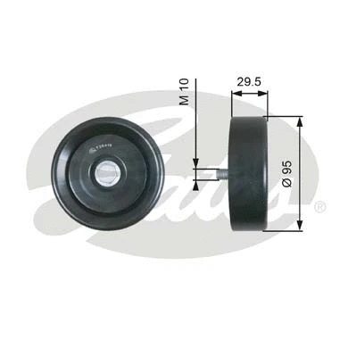 Deflection/Guide Pulley, V-ribbed belt (T36419)