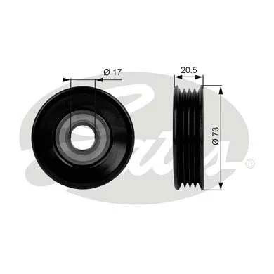 Deflection/Guide Pulley, V-ribbed belt (T38030)