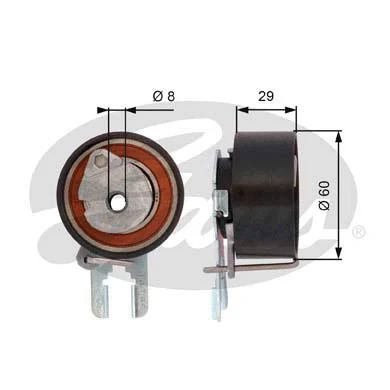 Tensioner Pulley, timing belt (T43158)