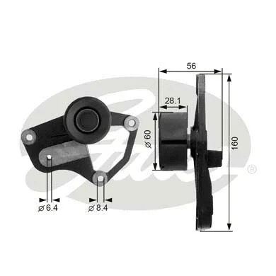 Deflection/Guide Pulley, V-ribbed belt (T36021)