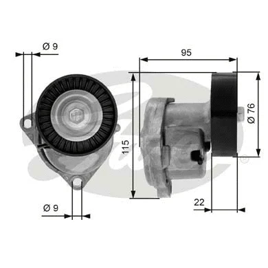 Belt Tensioner, V-ribbed belt (T38448)