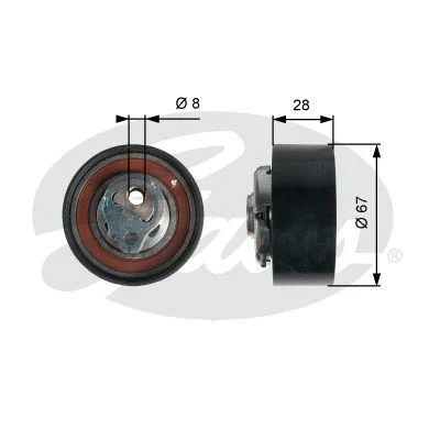 Tensioner Pulley, timing belt (T43227)