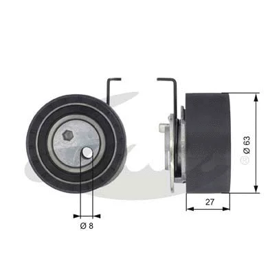 Tensioner Pulley, timing belt (T43150)