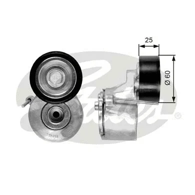 Belt Tensioner, V-ribbed belt (T38458)