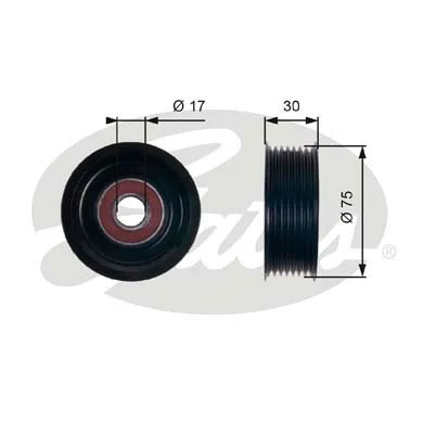 Deflection/Guide Pulley, V-ribbed belt (T36320)