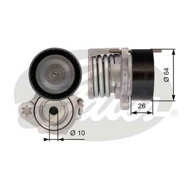 Belt Tensioner, V-ribbed belt (T39016)