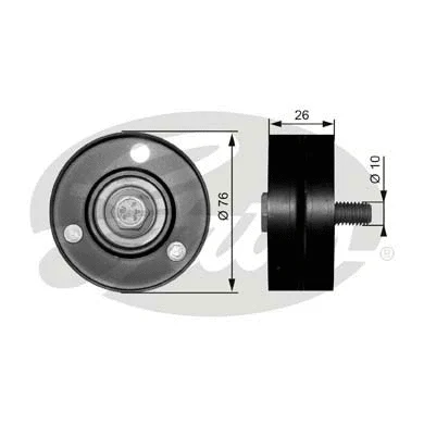 Deflection/Guide Pulley, V-ribbed belt (T36083)