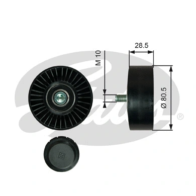 Deflection/Guide Pulley, V-ribbed belt (T36364)