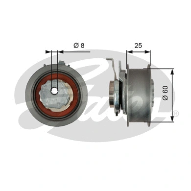 Tensioner Pulley, timing belt (T43247)
