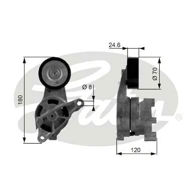 Belt Tensioner, V-ribbed belt (T38438)