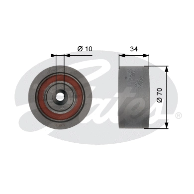 Deflection/Guide Pulley, timing belt (T42159)