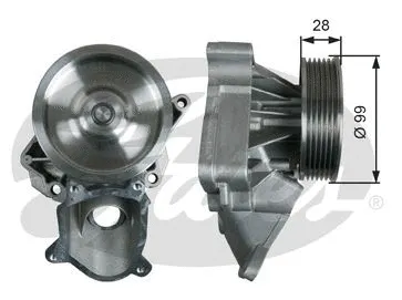 Water Pump, engine cooling (WP0125)